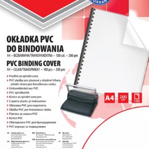 Coperta plastic PVC, 200 microni, A4, 100/top Office Products - transparent cristal