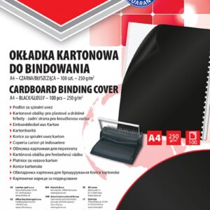 Coperta carton lucios 250g/mp, A4, 100/top, Office Products - negru
