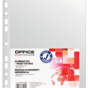 Folie protectie pentru documente A4, 30 microni, 100 folii/set, Office Products - transparenta