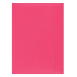 Mapa din carton plastifiat cu elastic, 300gsm, Office Products - roz