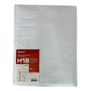 Plic antisoc H18, 290x370mm - ext., 270x360mm - int., lipire siliconica, 10 buc/set, Optima - alb