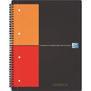 Caiet cu spirala, OXFORD Int. Filingbook, A4+, 100 file-80g/mp, hardcover, Scribzee - mate