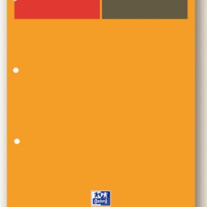 Blocnotes OXFORD Int., A4+, 80 file -90g/mp, Scribzee, 4 perf., coperta carton - dictando