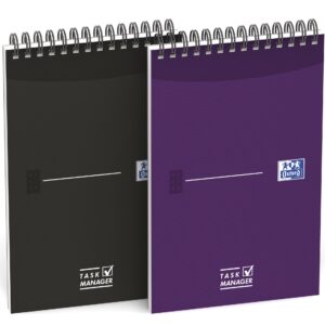Blocnotes cu spirala, OXFORD Task Manager, A5+, 70 file - 90g/mp, Scribzee, coperta carton - dictand
