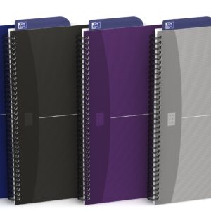 Caiet cu spirala, OXFORD Office Essentials, B5, 90 file - 90g/mp, Scribzee, coperta carton - mate