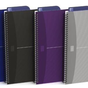Caiet cu spirala, OXFORD Office Essentials, B5, 90 file - 90g/mp, Scribzee, coperta carton - punctat