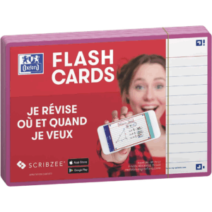 OXFORD Flash Cards 2.0, 80 flash cards/set, A6(105 x 148mm), Scribzee-dict-margine fucsia