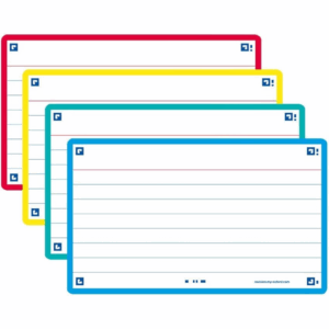 OXFORD Flash Cards 2.0, 4 x 20 flash cards/set, A7(75 x 125mm), Scribzee-dict-margine culori asortat