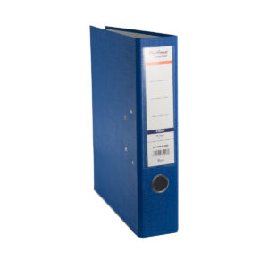 Biblioraft A4, plastifiat PP/paper, margine metalica, 75 mm, Optima Classic - albastru