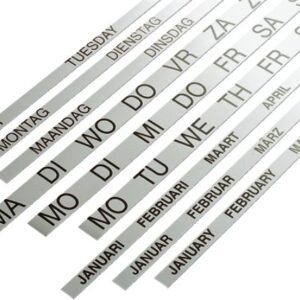Banda magnetica numere saptamani pentru planner saptamanal 60 x120, SMIT