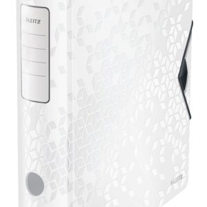 Biblioraft LEITZ 180 Active WOW, polyfoam, partial reciclat, A4, 82 mm, alb