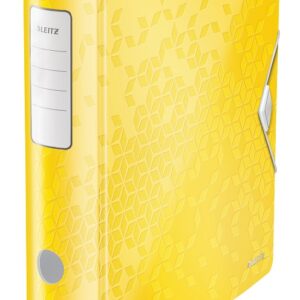 Biblioraft LEITZ 180 Active WOW, polyfoam, partial reciclat, A4, 82 mm, galben