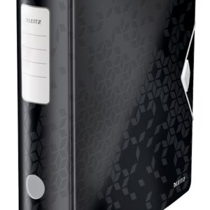 Biblioraft LEITZ 180 Active WOW, polyfoam, partial reciclat, A4, 82 mm, negru
