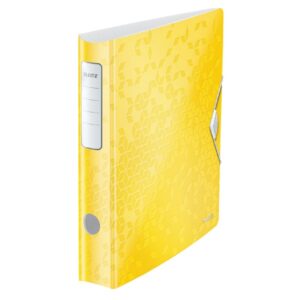 Biblioraft LEITZ 180 Active WOW, polyfoam, partial reciclat, A4, 65 mm, galben
