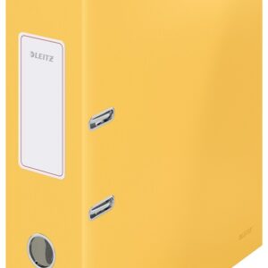 Biblioraft Leitz 180 Cosy, carton laminat, partial reciclat, FSC, A4, 80 mm, galben chihlimbar