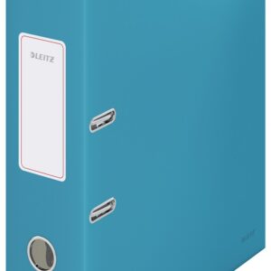 Biblioraft Leitz 180 Cosy, carton laminat, partial reciclat, FSC, A4, 80 mm, albastru celest