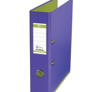 Biblioraft A4, plastifiat PP/PP, 80 mm, OXFORD MyColour - violet deschis/verde deschis