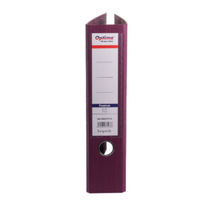 Biblioraft A4, plastifiat PP/PP, margine metalica, 75 mm, Optima Premium - visiniu