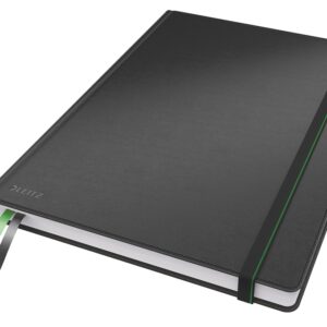 Caiet de birou Leitz Complete, coperta dura, FSC, reciclabil, A4, 80 coli, matematica, negru