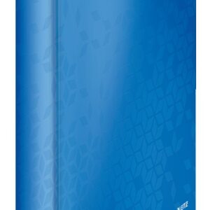 Caiet mecanic LEITZ WOW, carton laminat, partial reciclat, FSC, A4, mecanism 2DR, inel 25 mm, albast