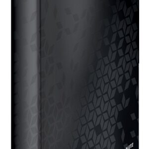 Caiet mecanic Leitz WOW, carton laminat, partial reciclat, FSC, A4, mecanism 4DR, inel 25 mm, negru