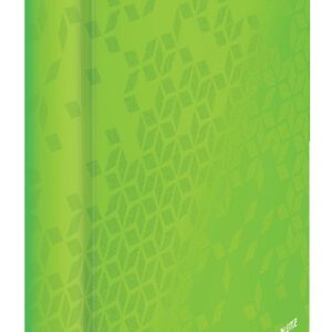 Caiet mecanic Leitz WOW, carton laminat, partial reciclat, FSC, A4, mecanism 4DR, inel 25 mm, verde