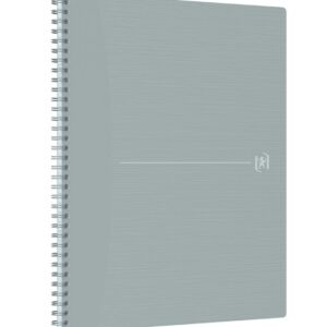 Caiet cu spirala, OXFORD Origins, A4+, 70 file-90g/mp, Scribzee, coperta PP gri deschis - dictando
