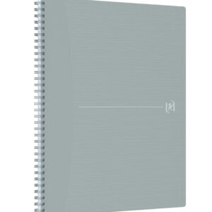 Caiet cu spirala, OXFORD Origins, A4+, 70 file-90g/mp, Scribzee, coperta PP gri deschis - mate