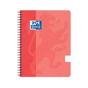 Caiet cu spirala, OXFORD School Touch, A5, 70 file-90g/mp, 4 perf, coperta carton orange - dictando