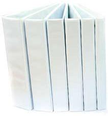 Caiet mecanic cu buzunar, plastifiat PP, 2 inele in "D", 40 mm, cotor 65mm, Optima - alb