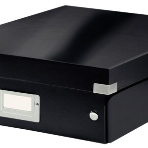 Cutie depozitare LEITZ WOW Click & Store Organizer, carton laminat, medie, negru