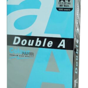 Hartie color pentru copiator A4, 80g/mp, 500coli/top, Double A - albastru intens
