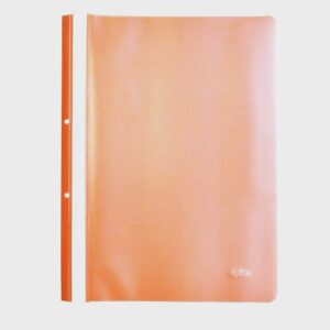 Dosar plastic PP cu sina, cu gauri, grosime 120/180 microni, 10 buc/set, Optima - orange