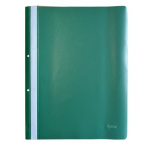 Dosar plastic PP cu sina, cu gauri, grosime 120/180 microni, 10 buc/set, Optima - verde