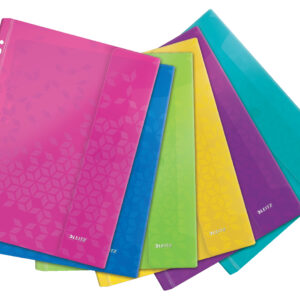 Folie de protectie LEITZ WOW, cu arici, PP, A4, 40 coli, 6 buc/set, diverse culori