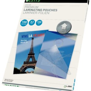 Folie laminare LEITZ UDT, la cald, A3, 100 mic, 100 buc/set