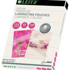 Folie laminare LEITZ UDT, la cald, A5, 125 mic, 100 buc/set