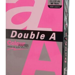 Hartie color pentru copiator A4, 75g/mp, 100coli/top, Double A - roz neon