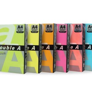 Hartie color pentru copiator A4, 80g/mp, 100coli/top, Double A - 5 culori intense asortate