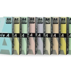 Hartie color pentru copiator A4, 80g/mp, 100coli/top, Double A - 5 culori pastel asortate