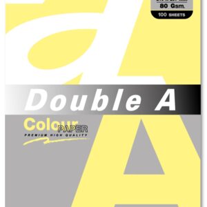Hartie color pentru copiator A4, 80g/mp, 100coli/top, Double A - lemon intens