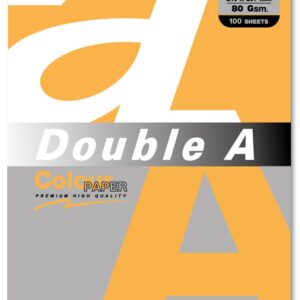 Hartie color pentru copiator A4, 80g/mp, 100coli/top, Double A - saffron intens