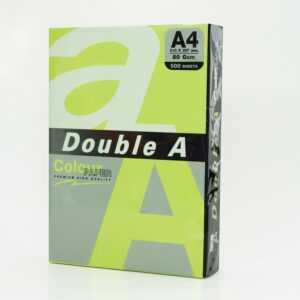 Hartie color pentru copiator A4, 75g/mp, 500coli/top, Double A - verde neon