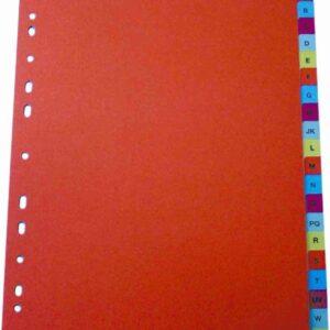 Index plastic color, numeric 1-12, extra wide, A4+, 125 microni, Optima