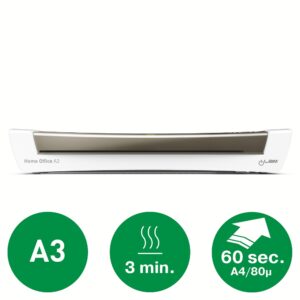 Laminator LEITZ iLAM Home Office, A3, kit folii laminare inclus, alb