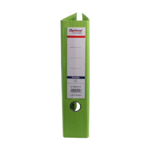 Biblioraft A4, plastifiat PP/PP, margine metalica, 75 mm, Optima Premium - verde deschis