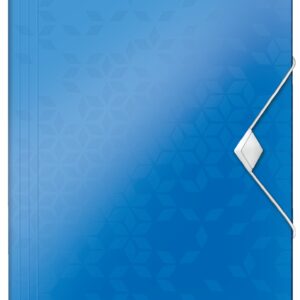 Mapa cu elastic LEITZ WOW, PP, A4, 150 coli, albastru