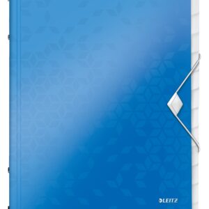 Mapa cu separatoare LEITZ WOW, PP, A4, 12 separatoare, 200 coli, albastru