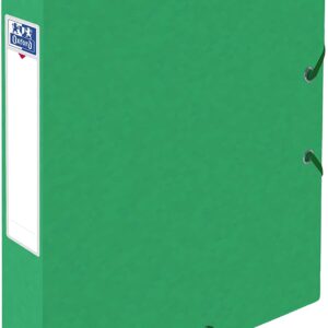 Mapa A4, carton MultiStrat 390g/mp, cu elastic, 40mm latime, OXFORD Top File - verde