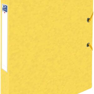 Mapa A4, carton MultiStrat 390g/mp, cu elastic, 25mm latime, OXFORD Top File - galben